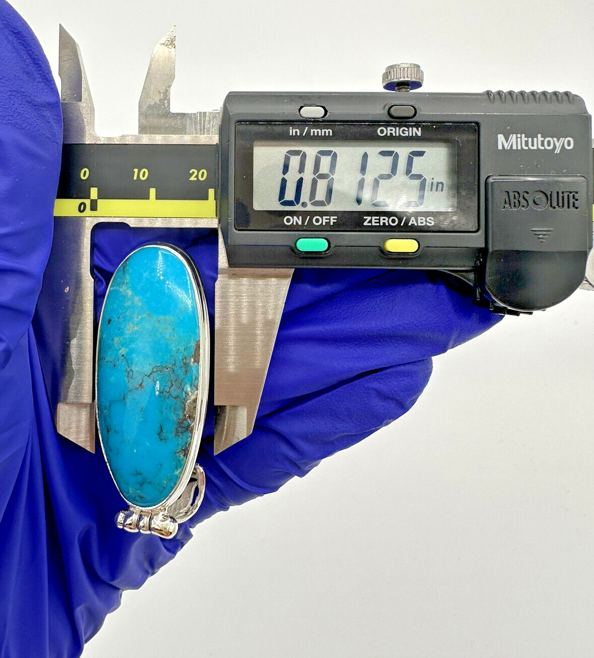 Unique Solid Sterling Silver 925 Long Oval Blue T… - image 18