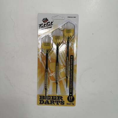 Fat Cat Beer Themed Steel Tip Darts, 17 Grams New E41