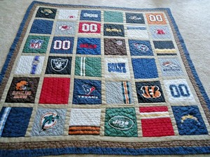 Pottery Barn Teen Nfl Football Quilt Comforter Full Queen Team