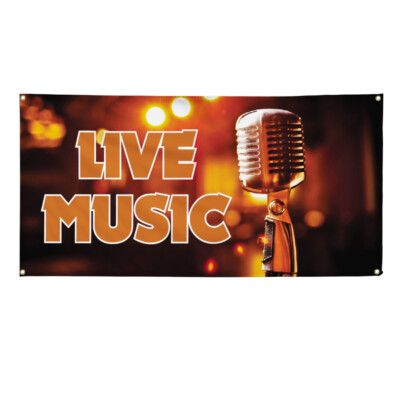 Vinyl Banner Multiple Sizes Live Music Outdoor Advertising Printing C Hobbies