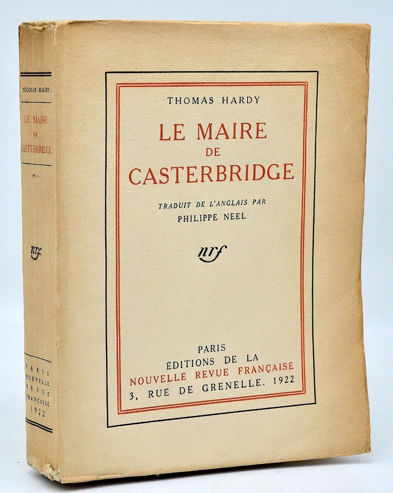 Thomas Hardy : LE MAIRE DE CASTERBRIDGE. 1922, nrf réimposé in 4° num. pur fil - Photo 1/2