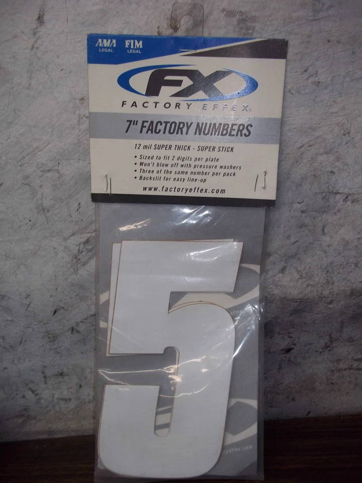 FX Factory Effex 7" Factory Numbers - #5 QTY 3 08-90095 - Image 2 of 3