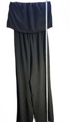 eesome Black Off-the-Shoulder Wide-Leg Jumpsuit Polyester M