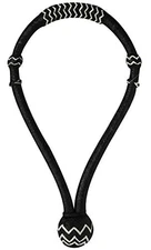 Showman Black/White Braided Rawhide Core Bosal