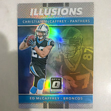Donruss Optic Illusions Christian McCaffrey Panthers / Ed McCaffrey #I-11