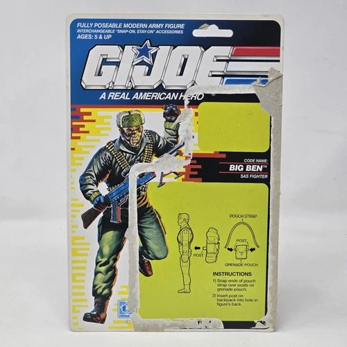 Big Ben SAS Trooper 1990 G.I. Joe Full File Card Back Uncut Hasbro Vintage