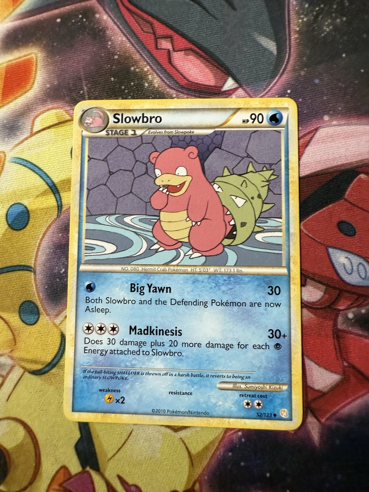 1x - Slowbro - 52/123 - Uncommon - LP English Pokemon HeartGold SoulSilver