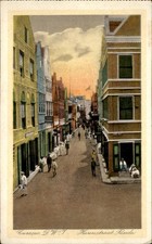 Willemstad Curacao Punda Shopping District c1900-20s Vintage Postcard