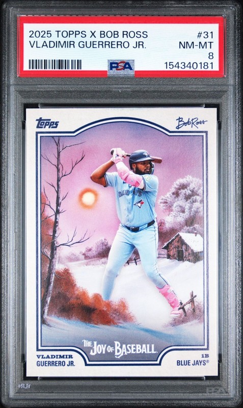 Vladimir Guerrero Jr 2025 Topps x Bob Ross The Joy of Baseball #31 PSA 8
