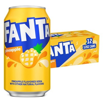 Fanta Pineapple, 12 fl oz, 12 Pack