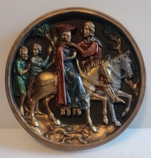 Marcus Designs Medieval Wall Plaque - The Courtship - In Orig Presentation Box