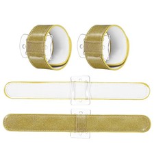 4 Pcs Corsage Wristlet Band, Elastic Wrist Corsage Bracelets Bands, Gold