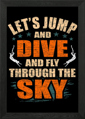 Bungee Jumping Geschenkidee gerahmtes Wandbild Poster Leinwanddruck Bild