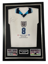 GAZZA EURO 96 FRAMED Paul Gascoigne of England Signed Shirt Autographed JERSEY!
