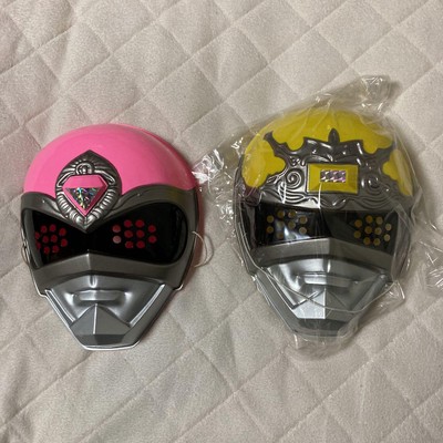 Power Rangers Dai Sentai Goggle V Omen Face Mask Yellow Pink set Japan ...