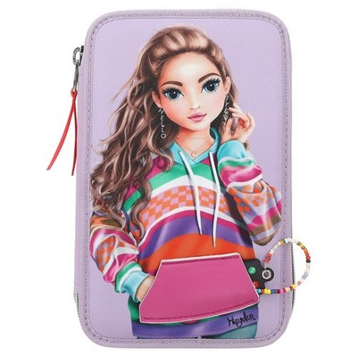 Depesche TOPModel Joy Triple Pencil Case with Applied Smartphone Purple