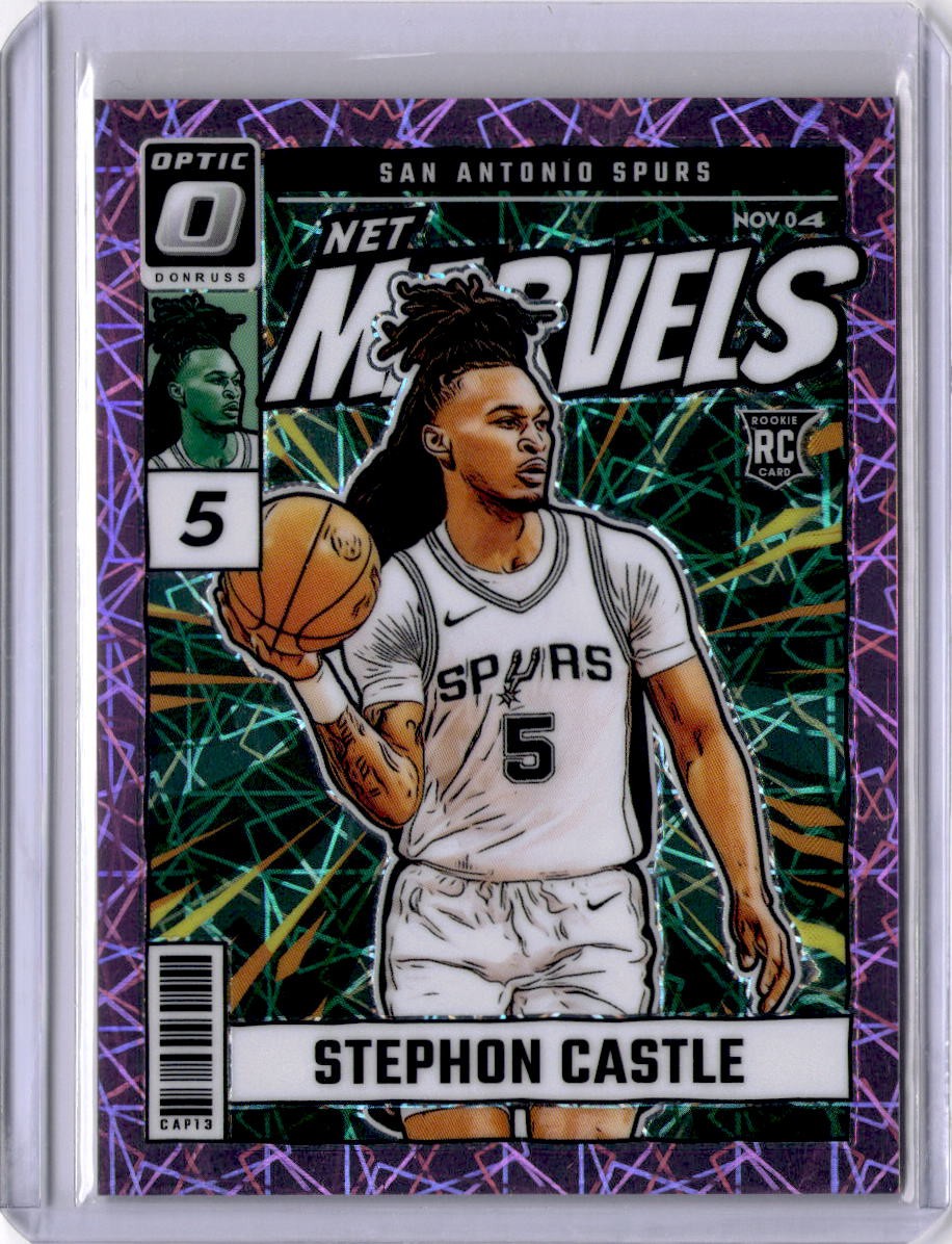 2024-25 Donruss Optic #12 Stephon Castle Net Marvels Pink Velocity #/79