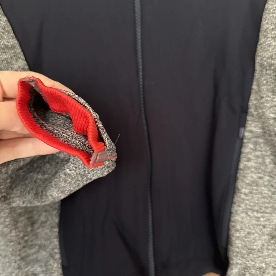 Conjunto de legging Athleta Athletic com zíper com certificação B feminina XS acabamento marinho/vermelho - Imagem 3 de 4