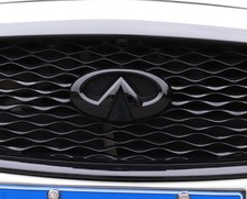 2014-2024 Q50 Front Grille Nameplate Emblem Badge Logo Gloss Black Infiniti