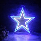 Dallas Cowboy Neon Sign – Blue and White Star LED Light for Fans, Game Cowboys