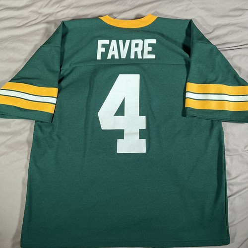 Vintage 90s Green Bay Packers Jersey Large FAVRE 4 Logo Athletic NEW w