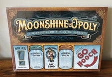 New Moonshine Opoly Monopoly Style Board Game Ships Factory Sealed 
