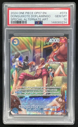 2024 One Piece OP07 EN #073 Donquixote Doflamingo Special Alternate Art PSA 10