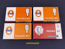10 Spezial - Blitzbirnen M3 Osram oder Philips  - historische Blitzlichtbirnen *
