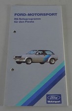 Brochure RS Parts Program Ford - Motorsport For The Ford Fiesta