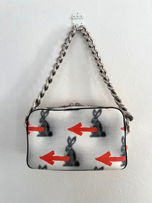 PRADA VITELLO DAINO RABBIT CHAIN SHOULDER BAG Rabbit Arrow Pattern