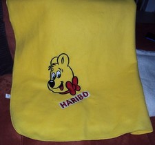 Decke HARIBO Fleecedecke gelb Kuscheldecke weich Spieldecke 150x118cm