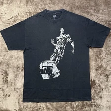 Marvel Silver Surfer Mens Shirt XL Black Superhero Graphic Mad Engine Comics Y2K