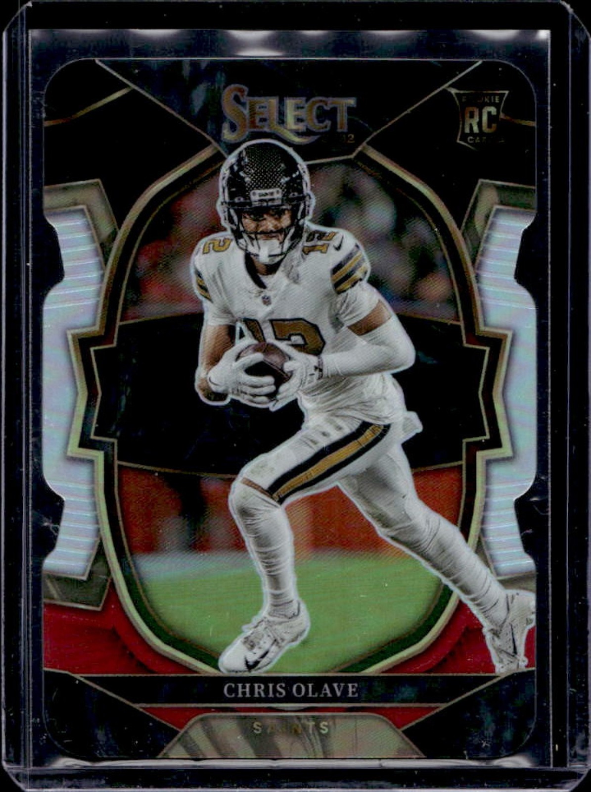 2022 Select Chris Olave RC Black and Red Prizm Die Cut Concourse #30 Saints