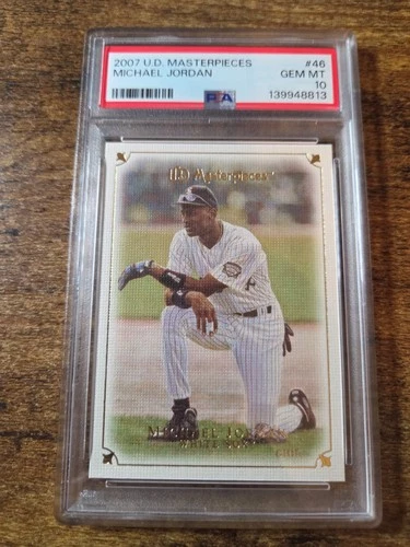 2007 Upper Deck Masterpieces Michael Jordan PSA 10 Gem Mint #46 White Sox HOF
