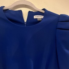 Calvin Klein Solid Navy Blue Women Dress size 4