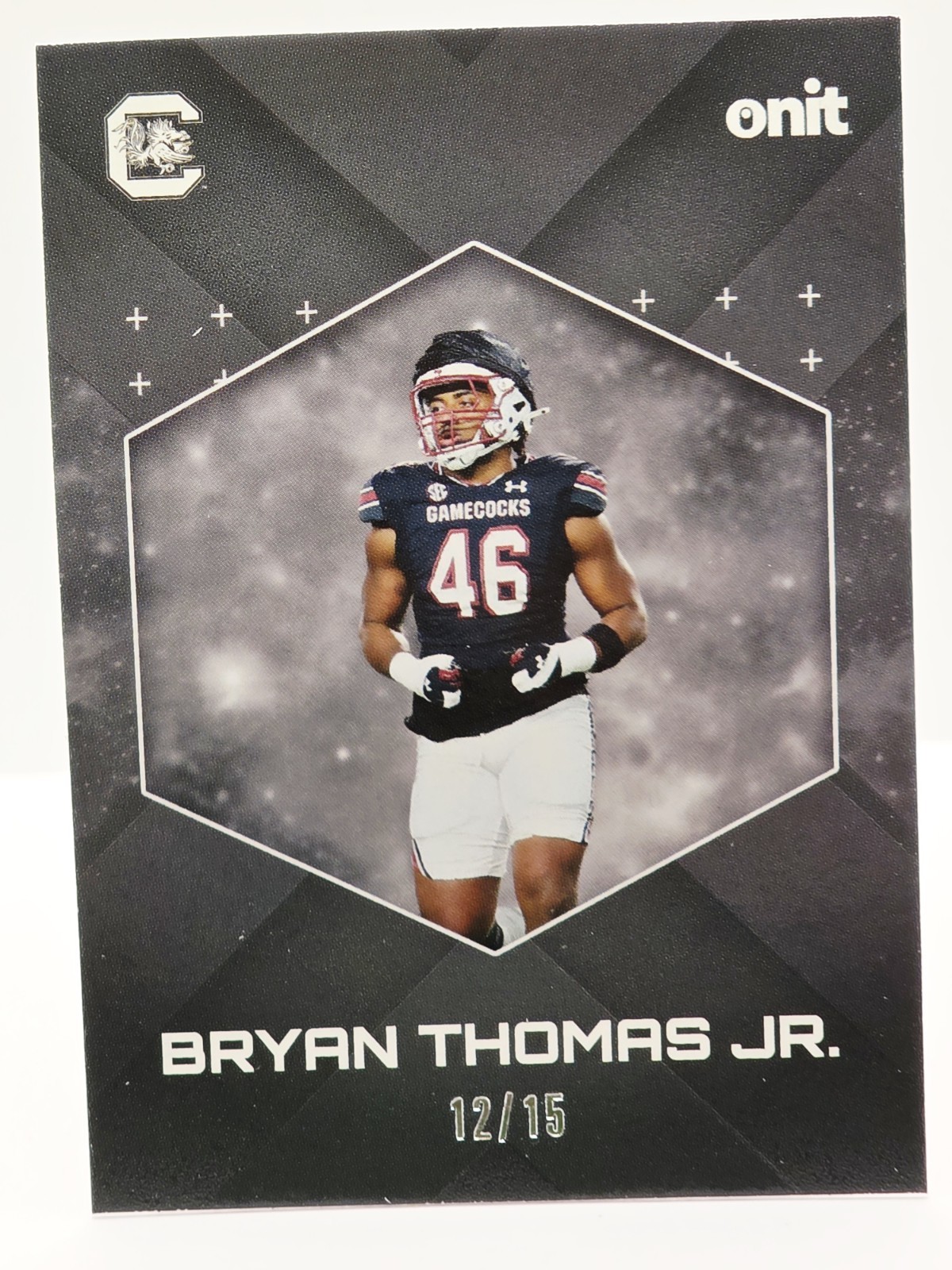 2025 Onit Gravity Bryan Thomas Jr South Carolina Gamecocks Silver Parallel 12/15