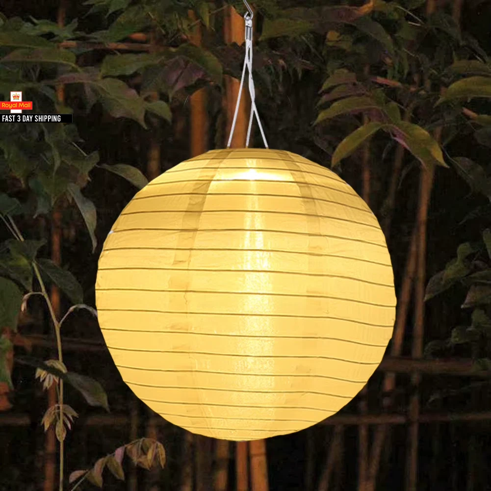 Lanterne Chinoise Solaire étanche 30 Cm - Lampe LED Extérieur - Torche Jardin