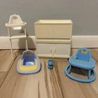 Vintage Mattel Barbie Heart Family Furniture Lot Nursery furniture