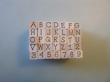 Stamp Craft 29620 Dot Alphabet Numbers -3/8" - 35 Wood Mounted Rubber Stamps