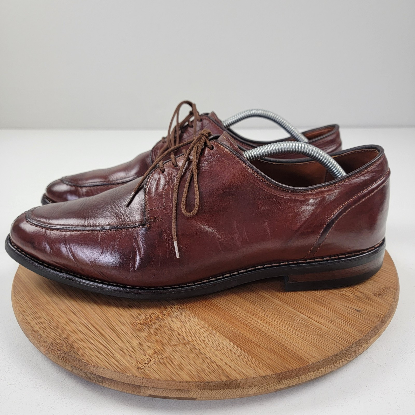 SAOLA Scarpe eleganti Allen Edmonds Clark Street Derby in pelle marrone suola in dainite taglia 11 3E