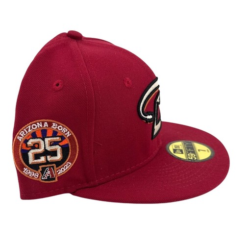 New Era 59Fifty Red Arizona Diamondbacks 25th Anniversary Fitted Hat Size 7 - Picture 3 of 5