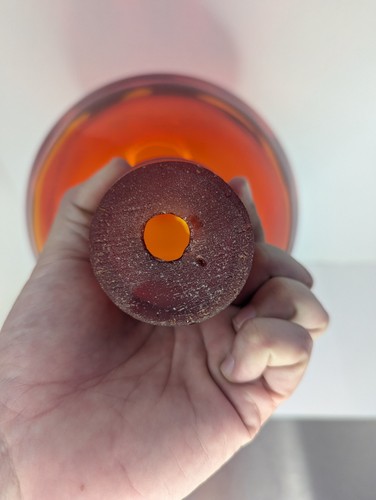 Huge Tangerine Blenko Glass Stopper For Decanter 7054 - Picture 4 of 9