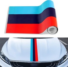 78"x5.9" Color Stripes Decal Sticker DIY Modifed Stripe Decal Waterproof Bmw