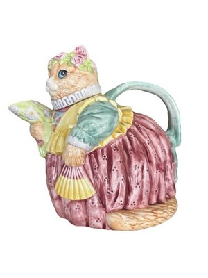 Miss Priss Kitty Cat Ceramic Teapot by Jane Chambless