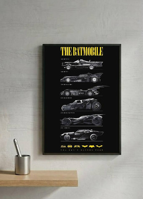 Batmobile Evolution Blueprint Poster Batman Car Wall Art Print