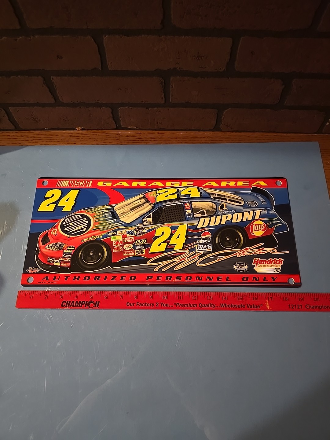 Nascar Jeff Gordon #24 Garage Area Sign