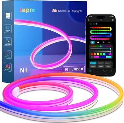 Lepro RGB LED Streifen 10m App Steuerung Alexa Google Assistant Kompatibel
