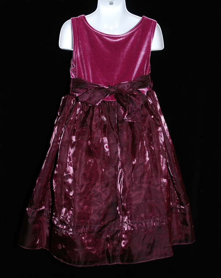 Vestido de fiesta George talla 6 niñas lavanda ilusión iridiscente terciopelo boda Foto 3 de 4