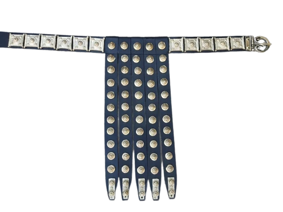 Cingulum de cuero romano, cinturón delantal con accesorios de latón pesado, cíngulo portátil Foto 4 de 4