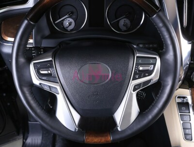 For Toyota Alphard Vellfire 30 2016-2018 Steering Wheel Trim Overlay Panel